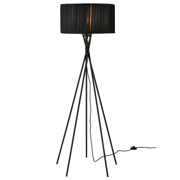 [lux.pro]® Elegant golvlampa - Black Mikado 1 x E27 - 60W - svart