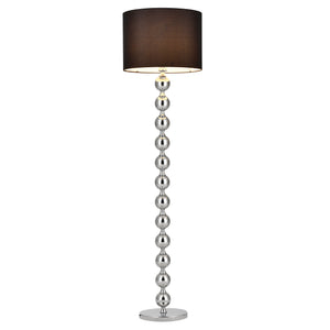 [lux.pro]® Elegant golvlampa - Spheric Black 1xE27 - 60W - krom/svart