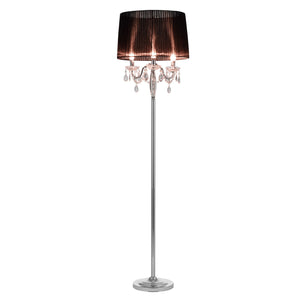 [lux.pro]® Elegant golvlampa - Noble Black 3xE14 - 40W - svart /krom
