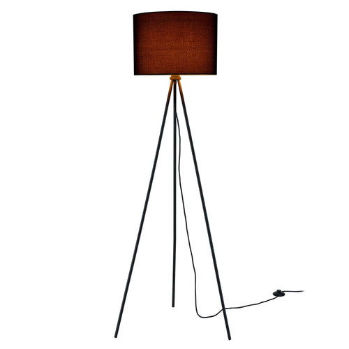 Golvlampa vridbar fot 1x E27 Ø 29,5 x 150 cm Svart lux.pro - premiumXL