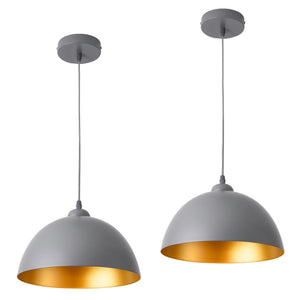 2-pack hänglampa Toulon metall grå - guld lux.pro - premiumXL