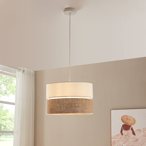 Taklampa Barton Vit/linneutseende [lux.pro]