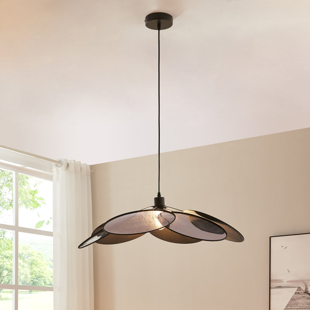 Hänglampa Blackwood Metall/Textil Svart [lux.pro] - premiumXL