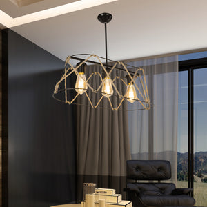 Harrogate taklampa svart / jute färger i olika storlekar [lux.pro]