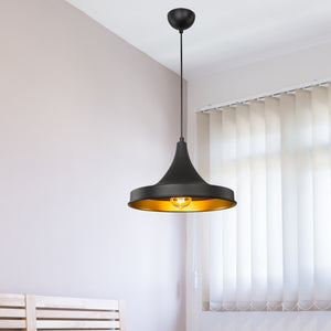 Taklampa Bamber Bridge 22,5 x 32,5 cm 1-lågig Svart / Mässingsfärgad [lux.pro]