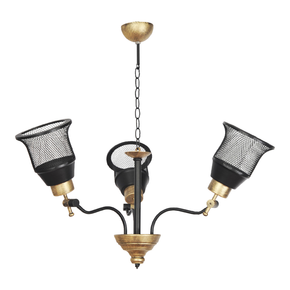 Taklampa Langport 3/5-flammig Svart / Guld [lux.pro]