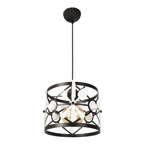 Taklampa Patchway Svart / Vit 1 x E27 [lux.pro]
