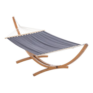 Hängmatta Langadia med stativ 415x120x125 cm lärk [en.casa]