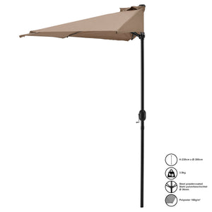 [casa.pro]® Halvcirkelformad parasoll-i olika färger