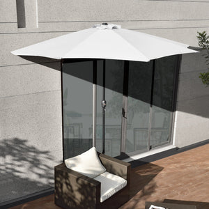 [casa.pro]® Halvcirkelformad parasoll-i olika färger