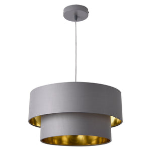 Taklampa Lopar textil metall grå guld välj modell [lux.pro]