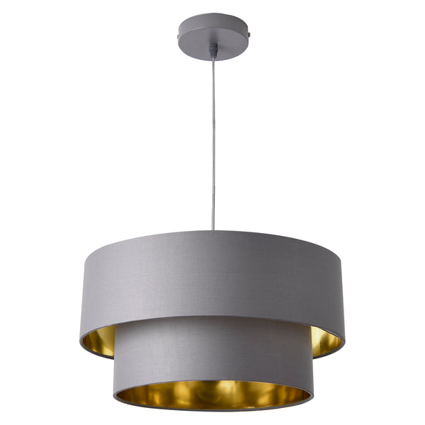 Taklampa Lopar textil metall grå guld välj modell [lux.pro]