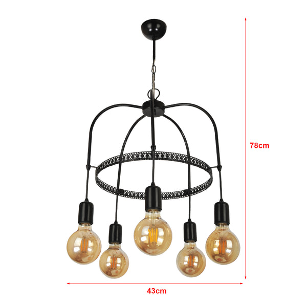 Taklampa Llandudno E27 metall i olika färger och storlekar [lux.pro]