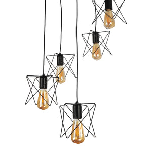 Taklampa Manningtree 2/3/5-lågig Svart [lux.pro]