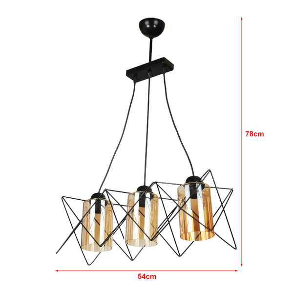 Morley taklampa 2/3-ljus svart [lux.pro]