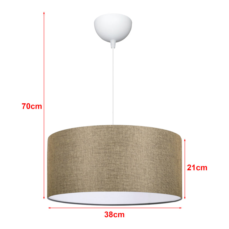 Måttskiss Sutton taklampa i olika färger [lux.pro]