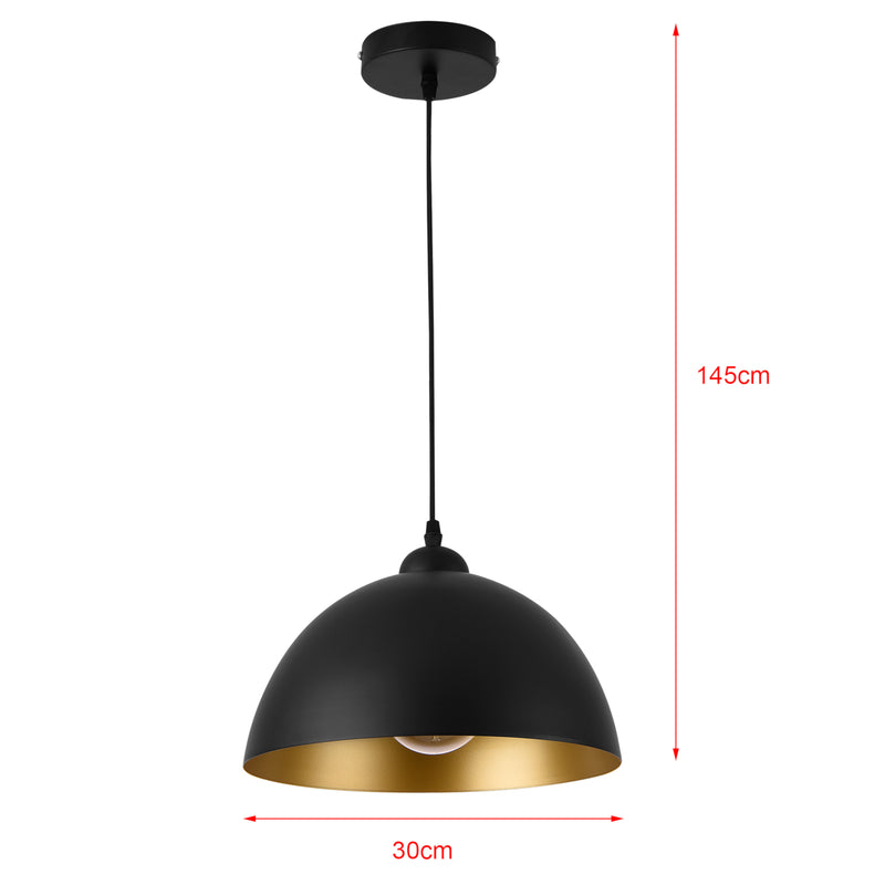 Måttskiss Taklampa Toulon set om 2 metall guld välj modell [lux.pro]
