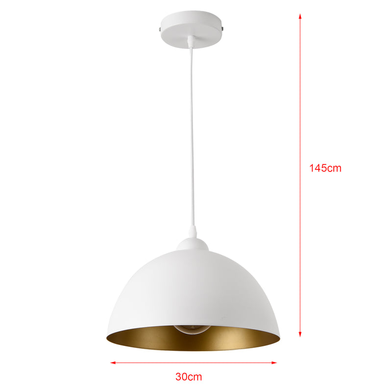 Måttskiss Taklampa Toulon set om 2 metall guld välj modell [lux.pro]
