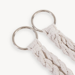 Hängstol Kailua för 2 personer 135x129x65 cm Krämvit [casa.pro]