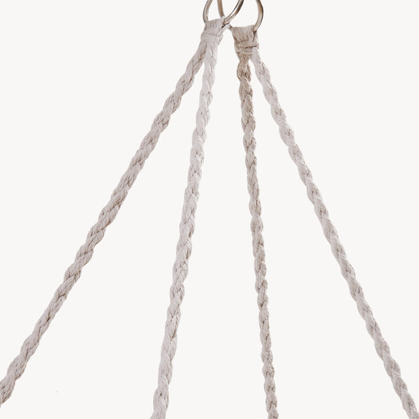 Hängstol Kailua för 2 personer 135x129x65 cm Krämvit [casa.pro]