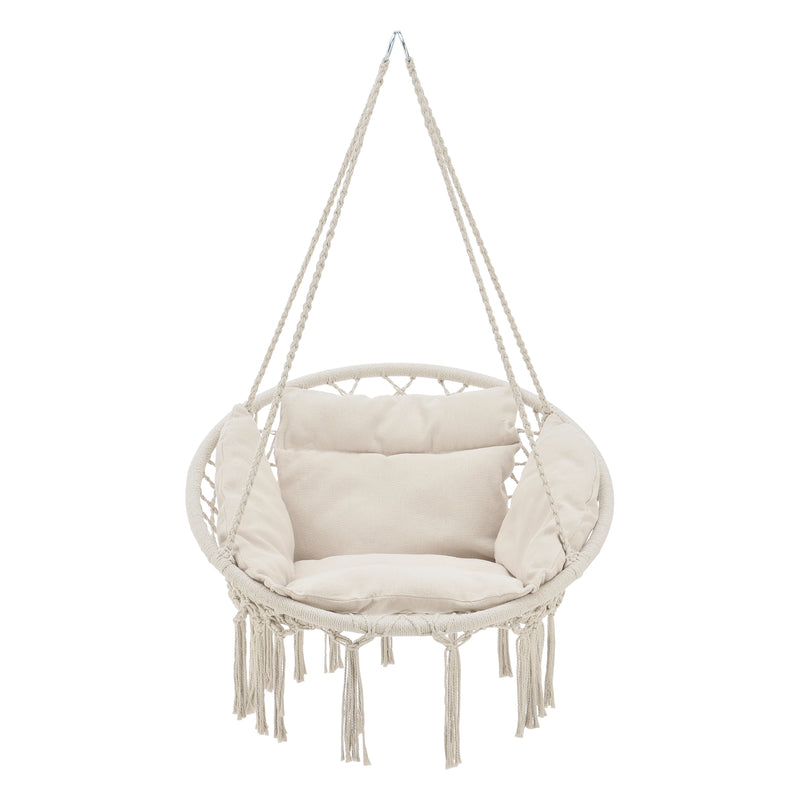 Måttskiss Hängstol Kailua med fransar 140cm [en.casa] välj modell