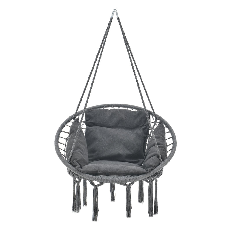 Måttskiss Hängstol Kailua med fransar 140cm [en.casa] välj modell