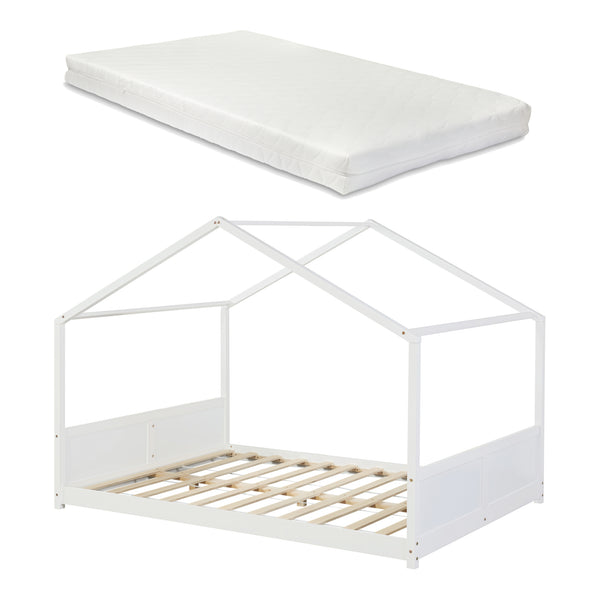 Hussäng Simo med madrass Vit [en.casa]