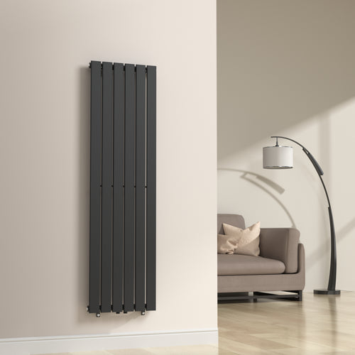Designradiator Nore Svart 160x45cm Enkelt lager 790W [neu.haus]