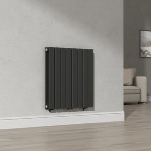 Designradiator Nore svart 60x60cm dubbellager 809W [neu.haus]