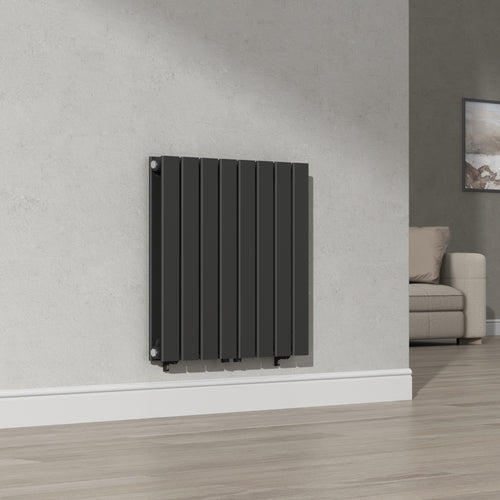 Designradiator Nore svart 60x60cm dubbellager 809W [neu.haus]