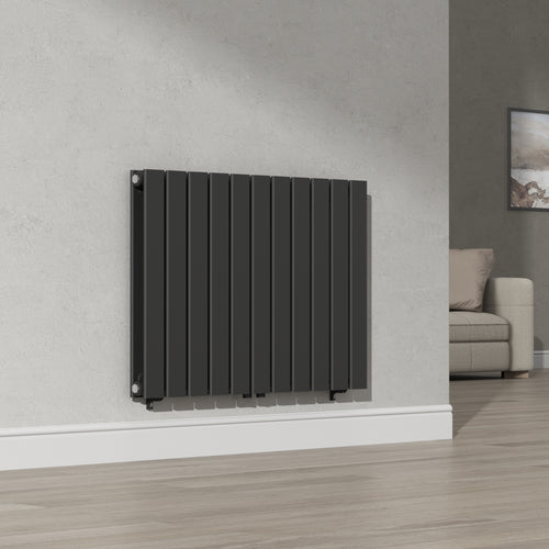 Designradiator Nore svart 60x80cm dubbelt lager 1097W [neu.haus]