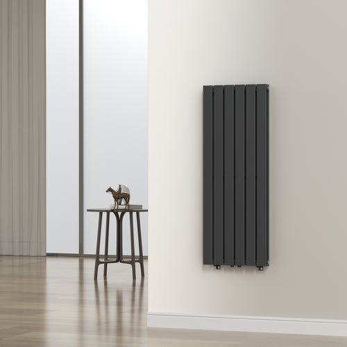 Designradiator Nore svart 120x45cm dubbelt lager 1140W [neu.haus]