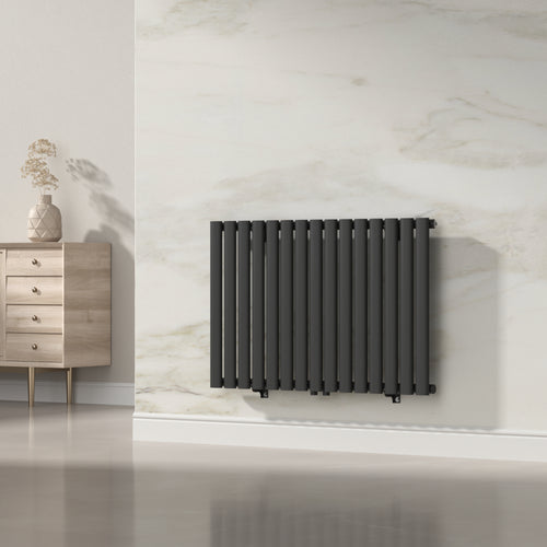 Design rörradiator Nore Black 60x90cm Enkelt lager 653W [neu.haus]