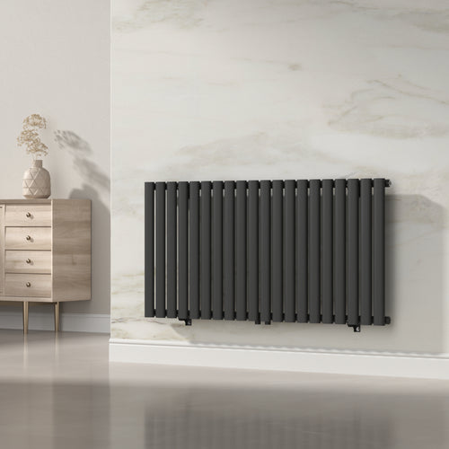 Designrörsradiator Nore Black 60x120cm Enkelt lager 857W [neu.haus]