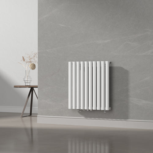 Design rörradiator Nore Vit 60x60cm Enkelt lager 449W [neu.haus]