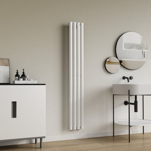 Design rörradiator Nore Vit 160x24cm Enkelrad 438W [neu.haus]