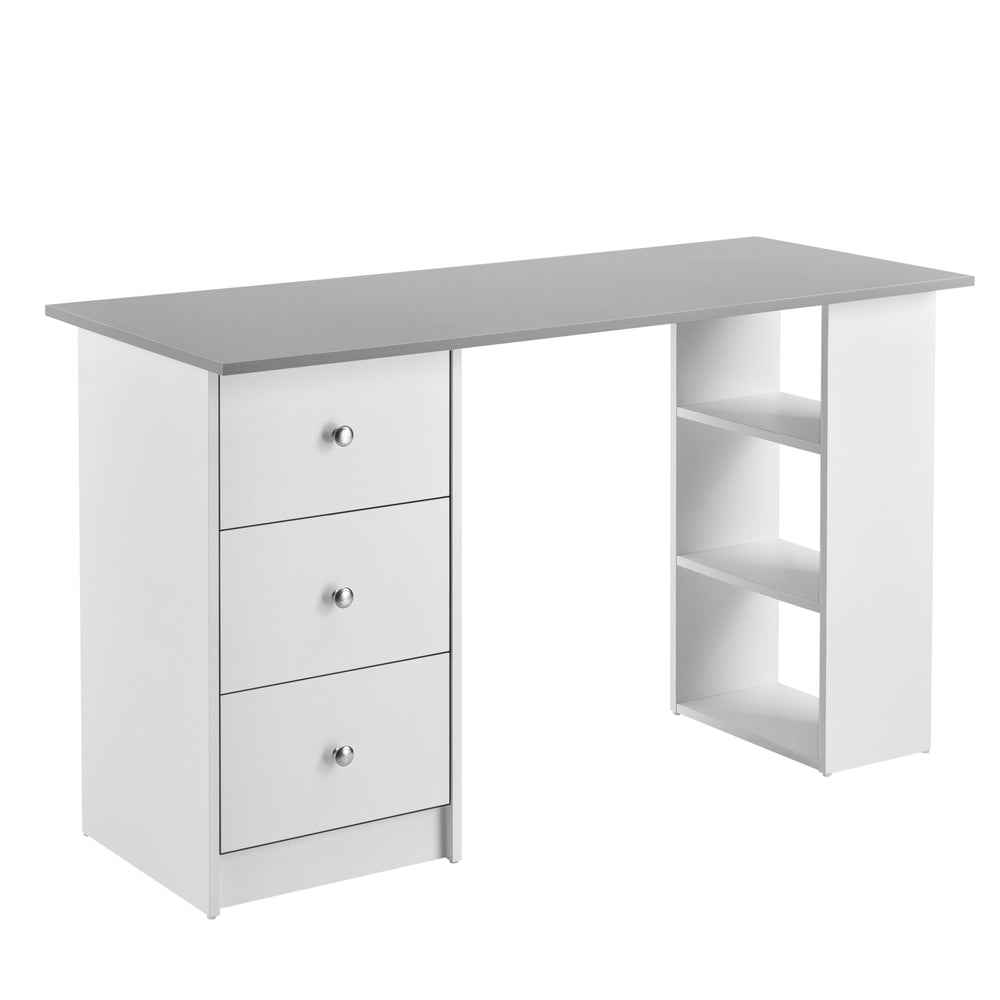 Skrivbord Lemberg 120x50x72 cm med lådor + hylla en.casa - premiumXL