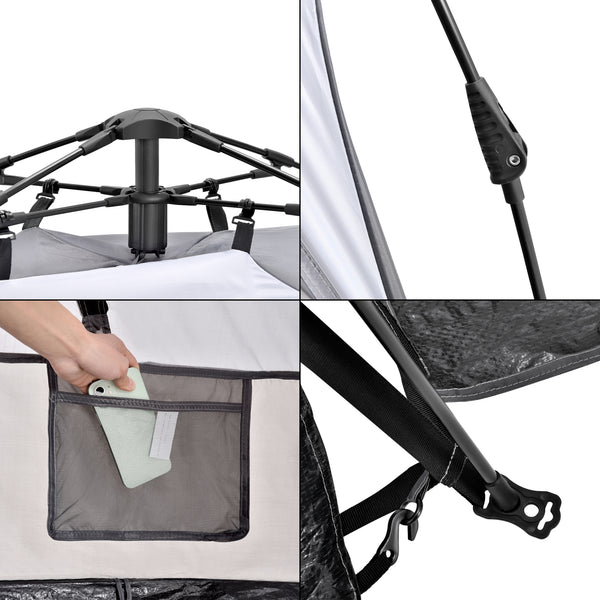 Strandskal Mullsjö Pop Up strandtält 215x135x140cm i olika färger[pro.tec]