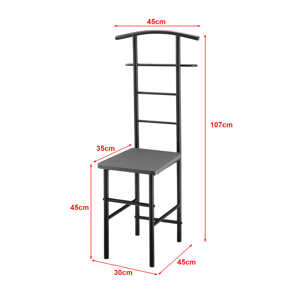 Herrbetjänt stol Anaheim 107x45x45 cm med galge en.casa - premiumXL