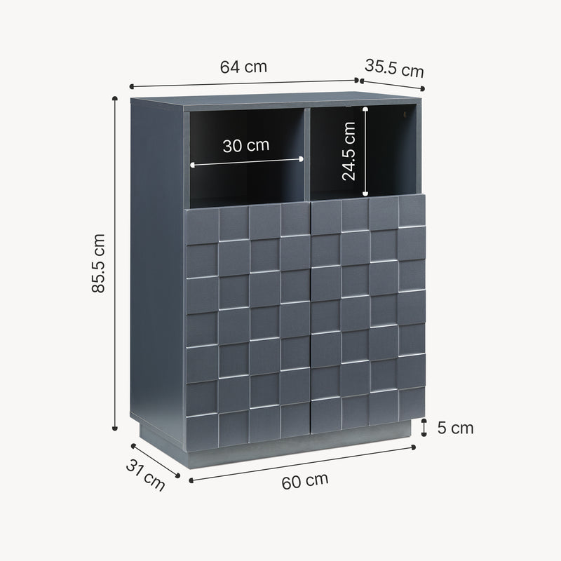 Måttskiss Highboard Bopibobro [en.casa]