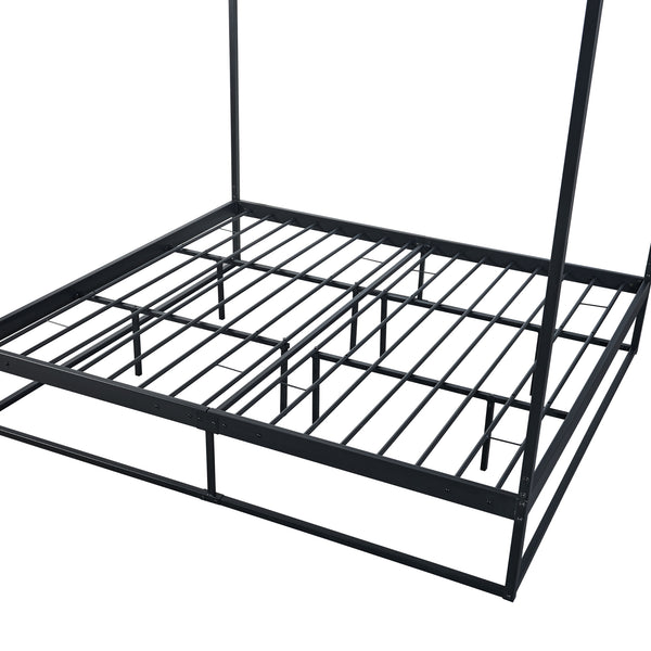 Himmelbädd Kristianstad med madrass svart i olika storlekar [en.casa]