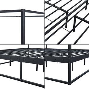 Himmelbädd Kristianstad med madrass svart i olika storlekar [en.casa]