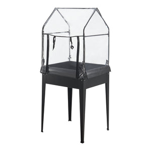 Odlingsbädd med växthus Katwijk 60x60x152 cm [en.casa] 