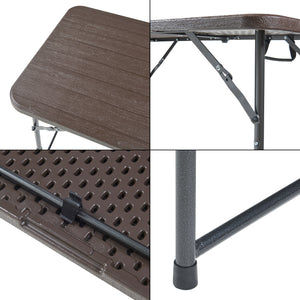 Hopfällbart campingbord Adelfia 120x60 cm [en.casa]