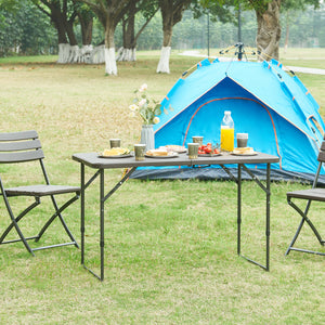Hopfällbart campingbord Adelfia 120x60 cm [en.casa]