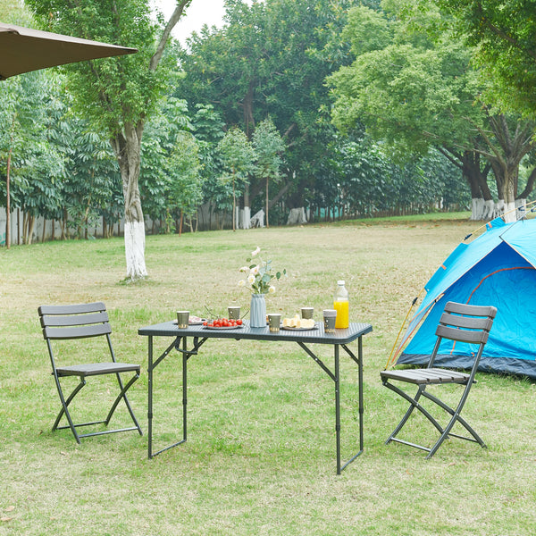 Hopfällbart campingbord Adelfia 120x60 cm [en.casa]