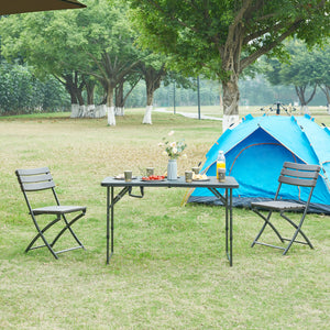 Hopfällbart campingbord Adelfia 120x60 cm [en.casa]