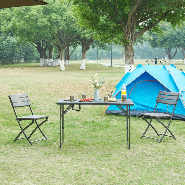 Hopfällbart campingbord Adelfia 120x60 cm [en.casa]