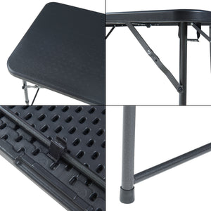 Hopfällbart campingbord Adelfia 120x60 cm [en.casa]