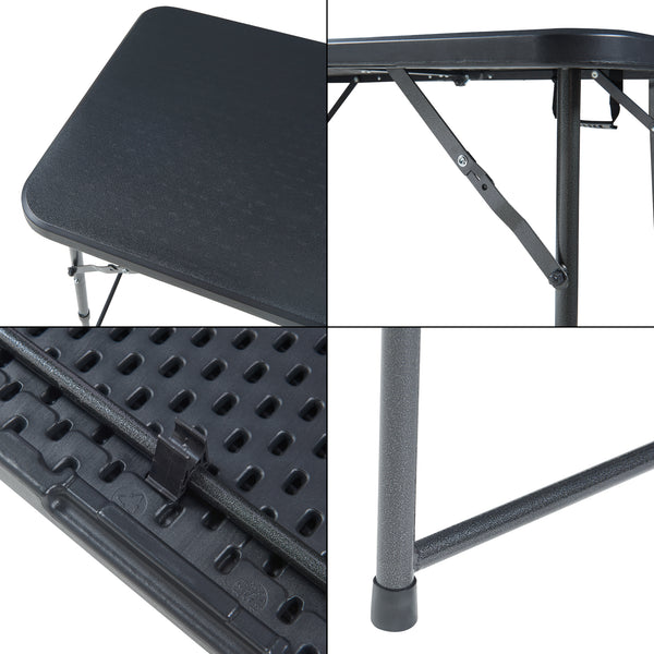 Hopfällbart campingbord Adelfia 120x60 cm [en.casa]